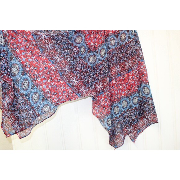 Emma & Michele Colorful Swing‎ Sundress Maxi Lined Flowing Hankie Hem Size Small - Picture 6 of 8